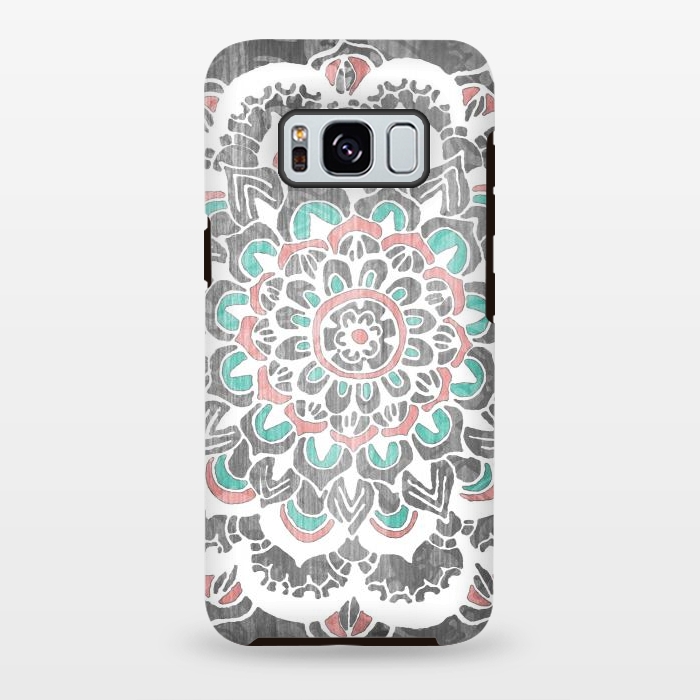 Galaxy S8 plus StrongFit Pastel Mandala on Wood by Tangerine-Tane