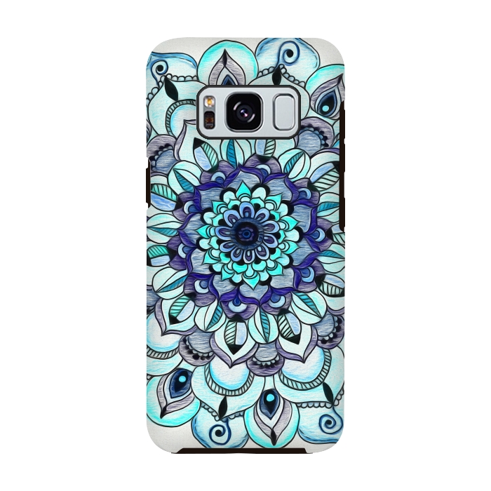 Galaxy S8 StrongFit Peacock Mandala by Tangerine-Tane