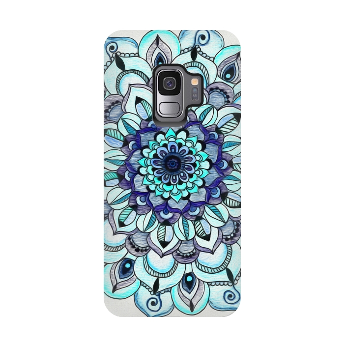 Galaxy S9 StrongFit Peacock Mandala by Tangerine-Tane