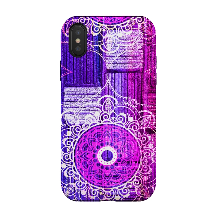 iPhone Xs / X StrongFit Purple Tapestry by Rossy Villarreal