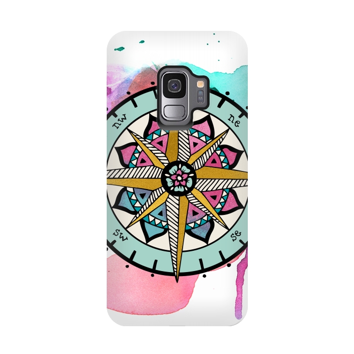 Galaxy S9 StrongFit compass by Pom Graphic Design