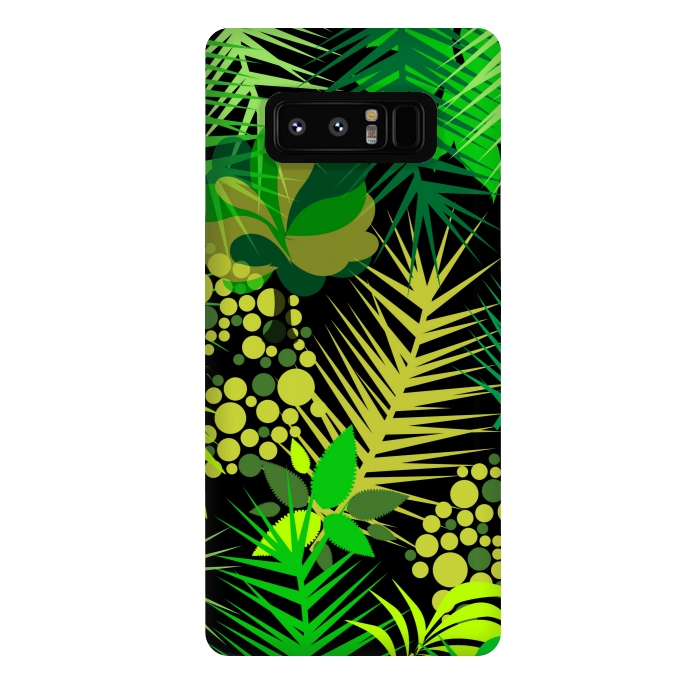 Galaxy Note 8 StrongFit green tropical pattern by MALLIKA