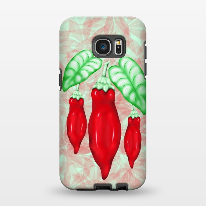 Galaxy S7 EDGE StrongFit Red Hot Chilli Pepper Decorative Food Art by BluedarkArt