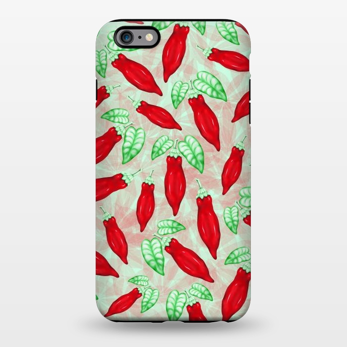 iPhone 6/6s plus StrongFit Red Hot Chilli Pepper Pattern Food Art by BluedarkArt