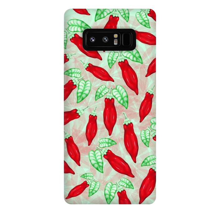 Galaxy Note 8 StrongFit Red Hot Chilli Pepper Pattern Food Art by BluedarkArt