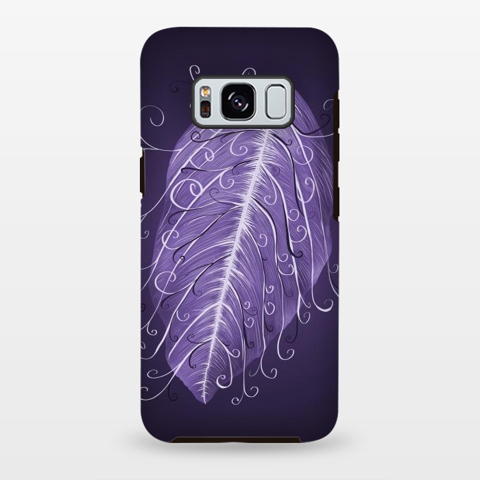Galaxy S8 plus StrongFit Violet Swirly Leaf by Boriana Giormova