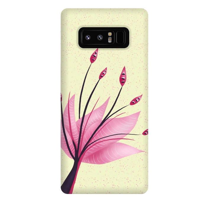 Galaxy Note 8 StrongFit Pink Abstract Water Lily Flower by Boriana Giormova