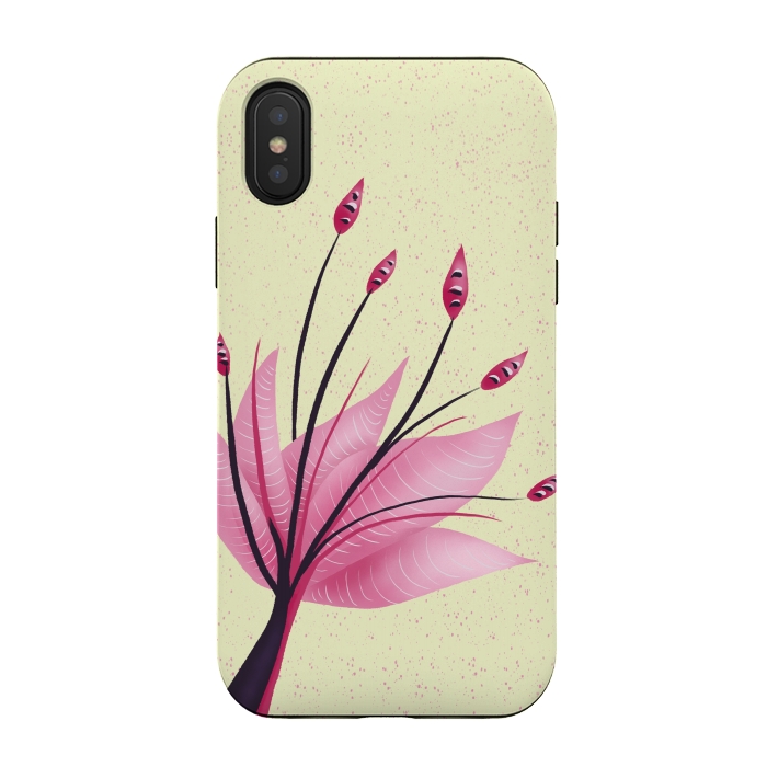 iPhone Xs / X StrongFit Pink Abstract Water Lily Flower by Boriana Giormova