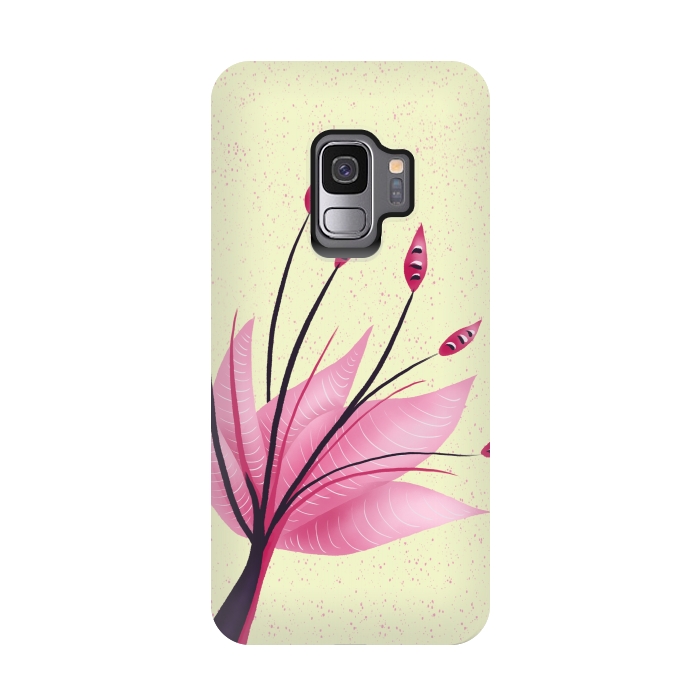 Galaxy S9 StrongFit Pink Abstract Water Lily Flower by Boriana Giormova