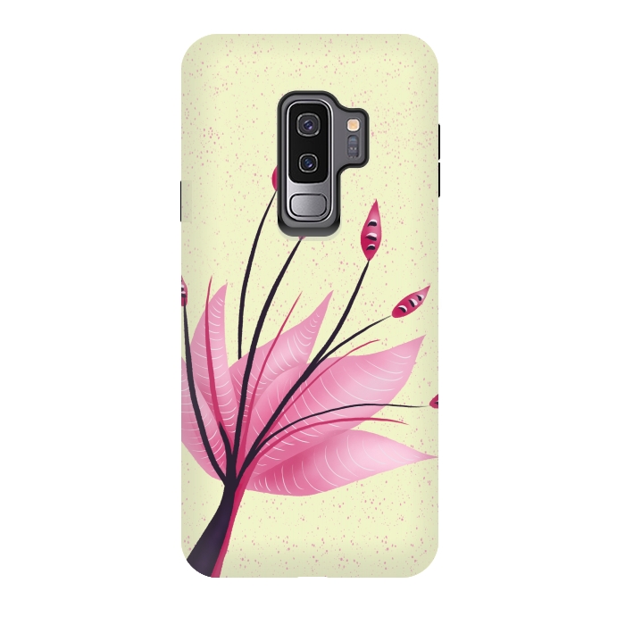 Galaxy S9 plus StrongFit Pink Abstract Water Lily Flower by Boriana Giormova