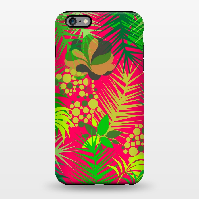 iPhone 6/6s plus StrongFit pink tropical pattern by MALLIKA