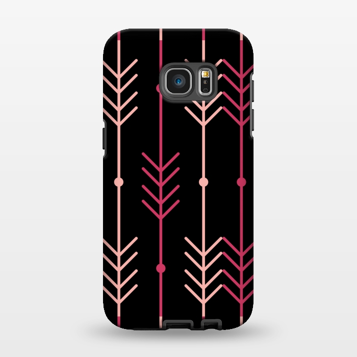 Galaxy S7 EDGE StrongFit pink arrow pattern by MALLIKA