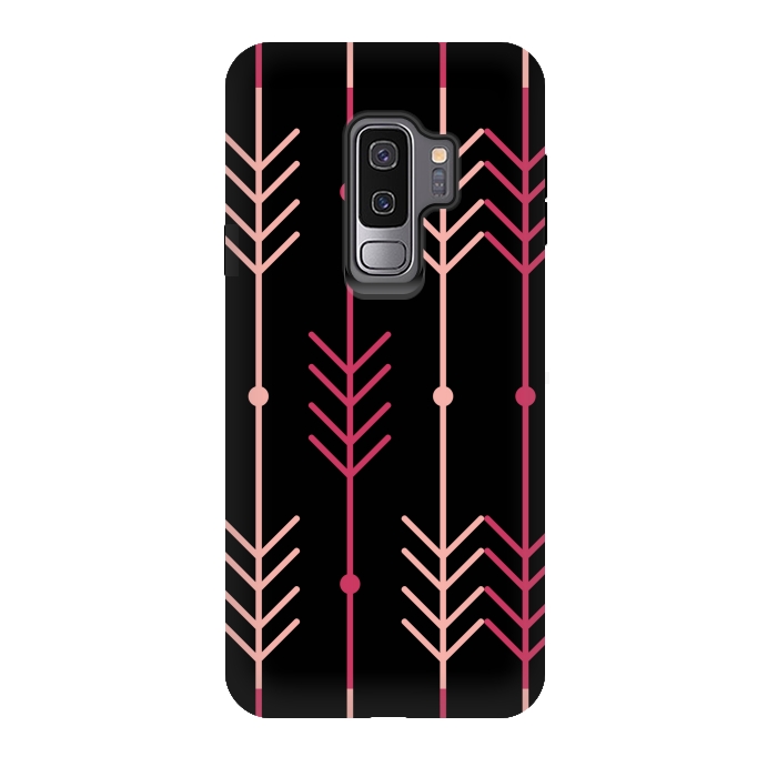 Galaxy S9 plus StrongFit pink arrow pattern by MALLIKA