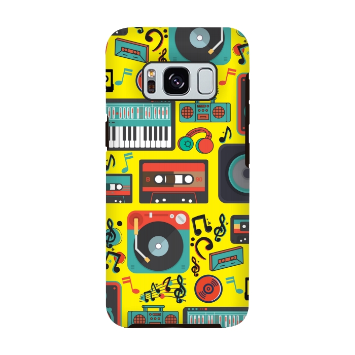 Galaxy S8 StrongFit music retro pattern by MALLIKA