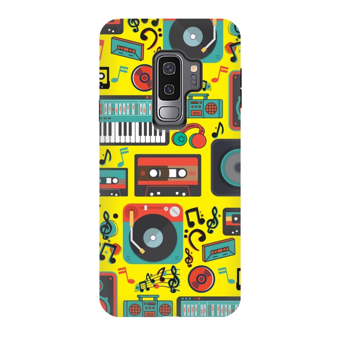 Galaxy S9 plus StrongFit music retro pattern by MALLIKA