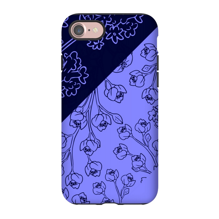 iPhone 7 StrongFit BLUE TROPICAL PATTERN by MALLIKA