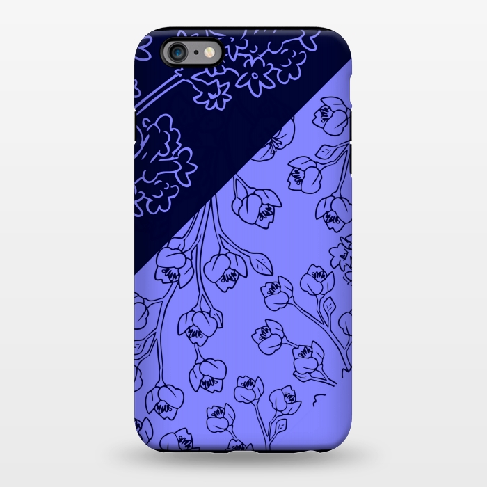 iPhone 6/6s plus StrongFit BLUE TROPICAL PATTERN by MALLIKA