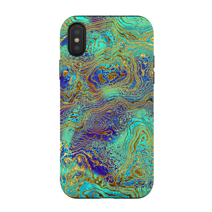 iPhone Xs / X StrongFit Abstract Marble II by Art Design Works