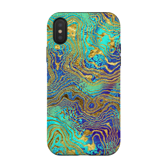 iPhone Xs / X StrongFit Abstract Marble V by Art Design Works