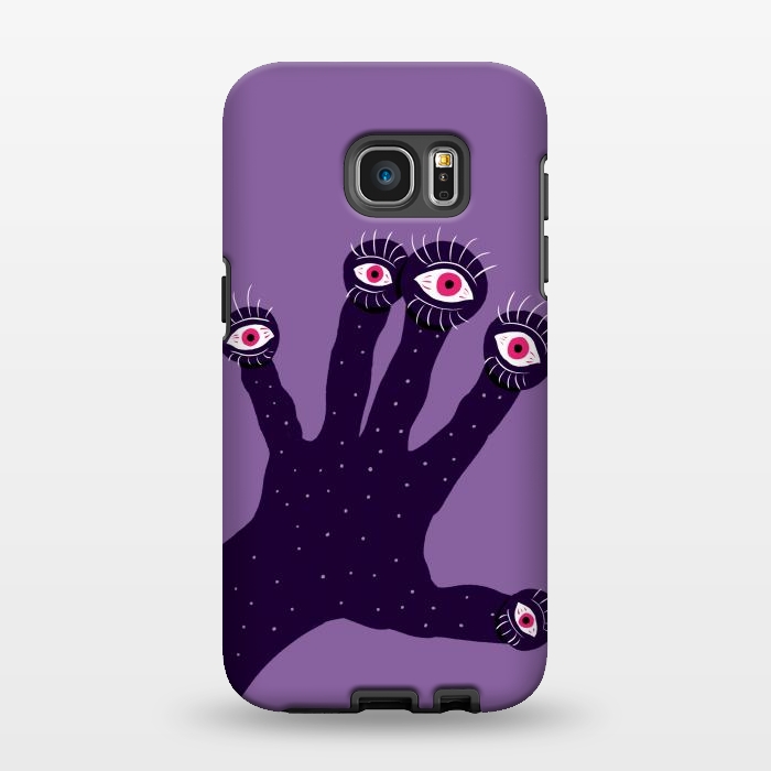 Galaxy S7 EDGE StrongFit Weird Hand With Watching Eyes by Boriana Giormova