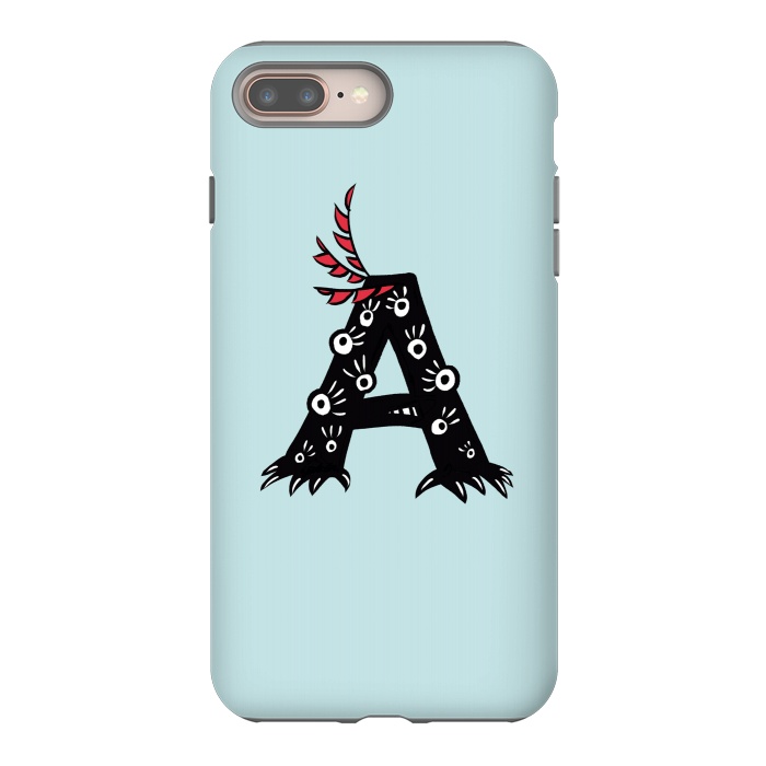 iPhone 7 plus StrongFit Letter A Funny Monster Drawing by Boriana Giormova