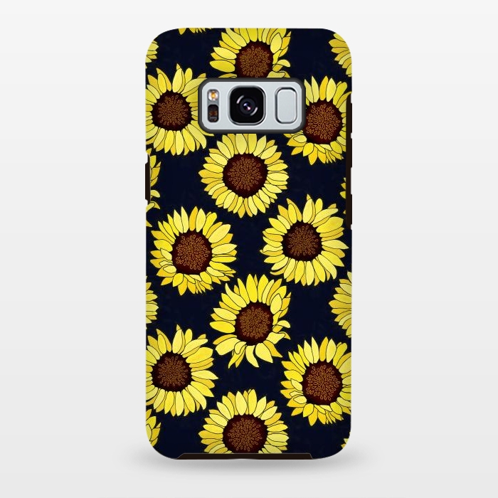 Galaxy S8 plus StrongFit Navy - Sunflowers Are The New Roses! by Tigatiga