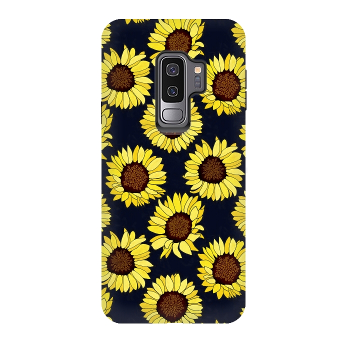 Galaxy S9 plus StrongFit Navy - Sunflowers Are The New Roses! by Tigatiga