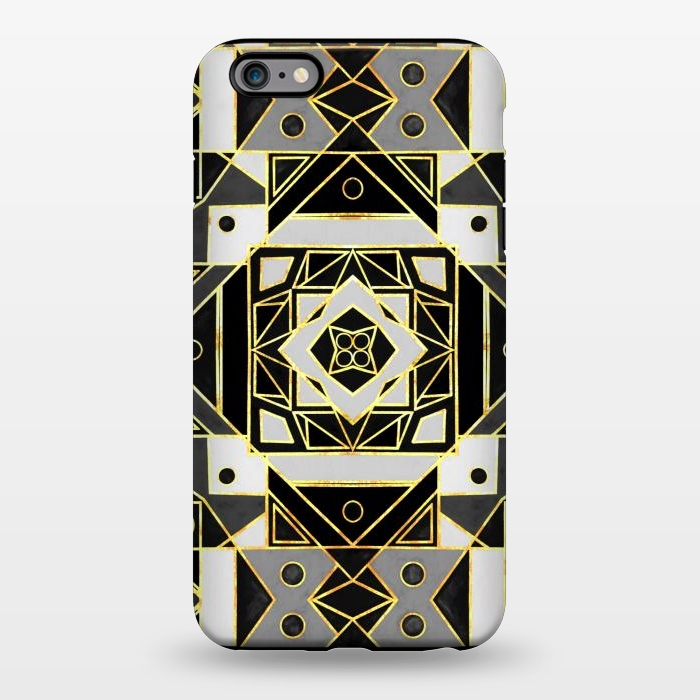 iPhone 6/6s plus StrongFit Gold, Black & White Art Deco  by Tigatiga