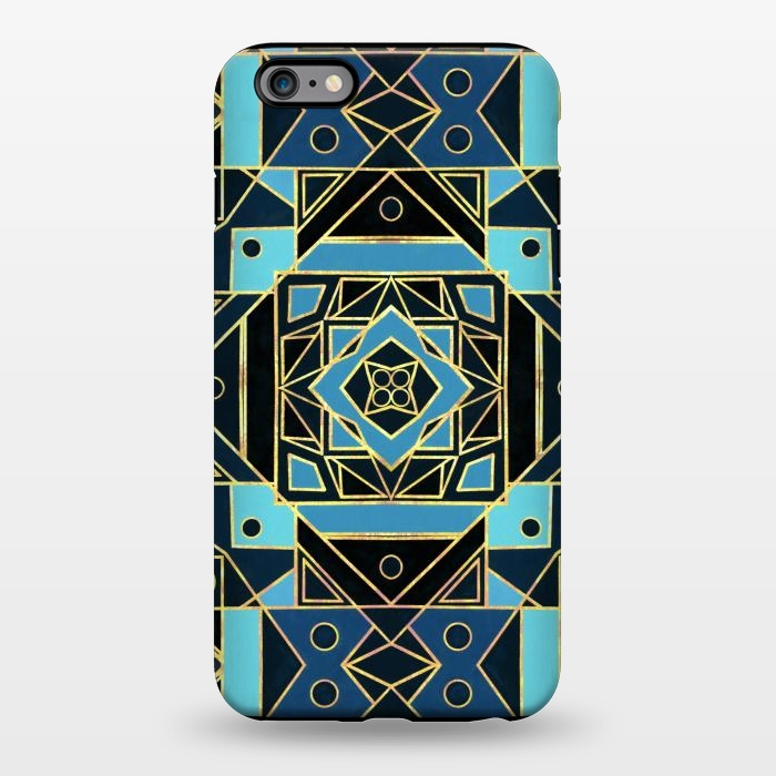 iPhone 6/6s plus StrongFit Navy & Gold Art Deco  by Tigatiga
