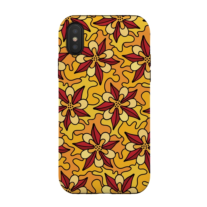iPhone Xs / X StrongFit Aquilegia Pattern by Majoih