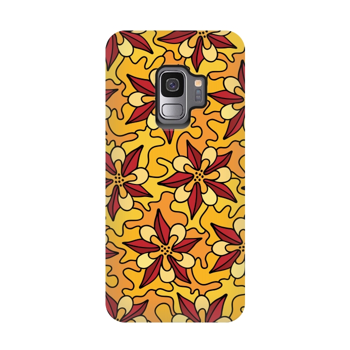 Galaxy S9 StrongFit Aquilegia Pattern by Majoih