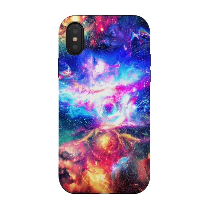 iPhone Xs / X StrongFit Colorful Galaxy by Art Design Works