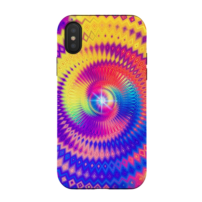 iPhone Xs / X StrongFit Abstract Colorful Diamond Shape Circular Design by Art Design Works