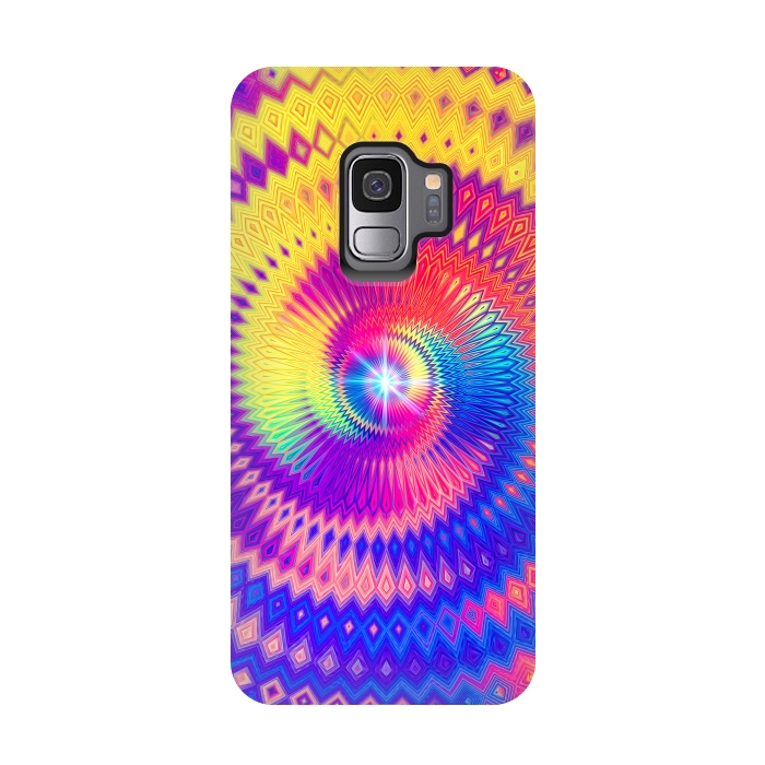 Galaxy S9 StrongFit Abstract Colorful Diamond Shape Circular Design by Art Design Works