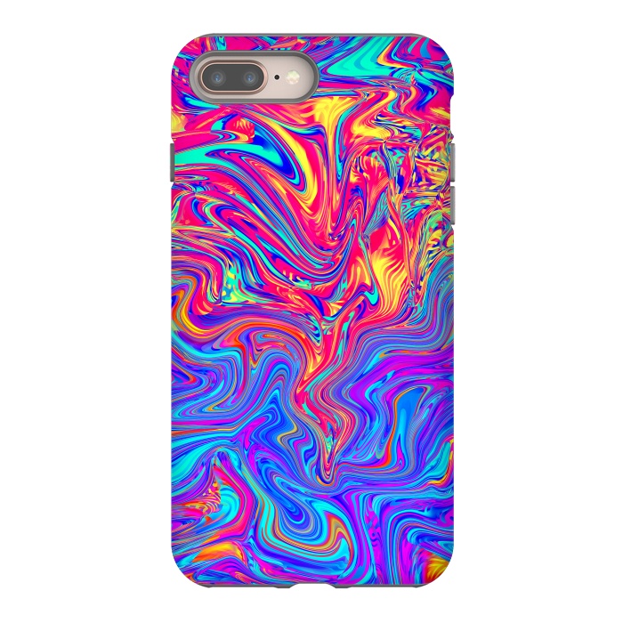 iPhone 7 plus StrongFit Abstract Colorful Waves by Art Design Works