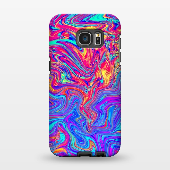 Galaxy S7 EDGE StrongFit Abstract Colorful Waves by Art Design Works
