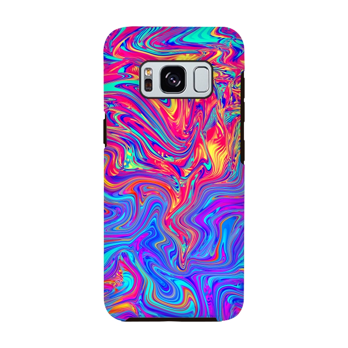 Galaxy S8 StrongFit Abstract Colorful Waves by Art Design Works