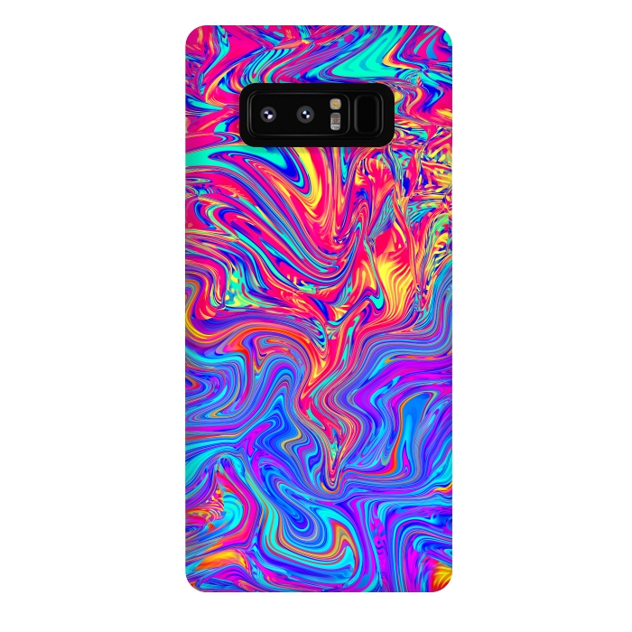Galaxy Note 8 StrongFit Abstract Colorful Waves by Art Design Works