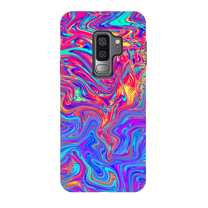 Galaxy S9 plus StrongFit Abstract Colorful Waves by Art Design Works