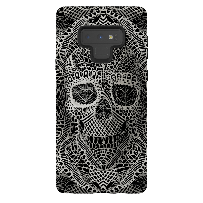 Galaxy Note 9 StrongFit Lace Skull by Ali Gulec