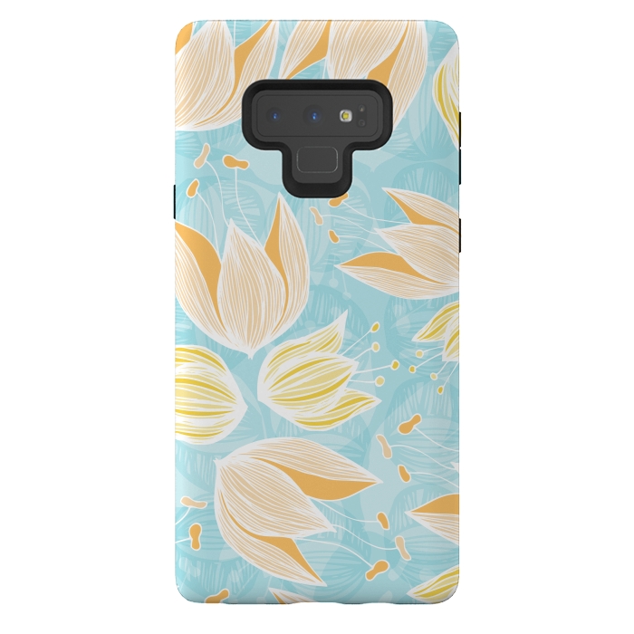 Galaxy Note 9 StrongFit Blumen Blue by Anchobee
