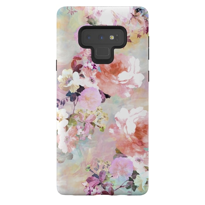 Galaxy Note 9 StrongFit Watercolor Flowers por Girly Trend