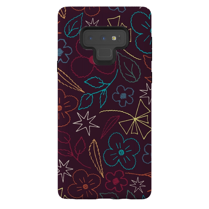 Galaxy Note 9 StrongFit StitchGarden by Dunia Nalu