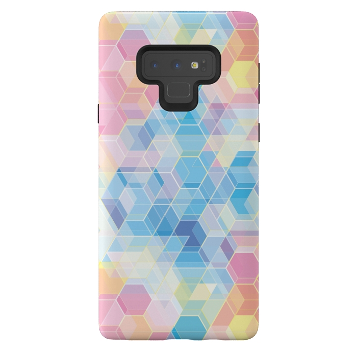 Galaxy Note 9 StrongFit Hexagons by M.O.K.