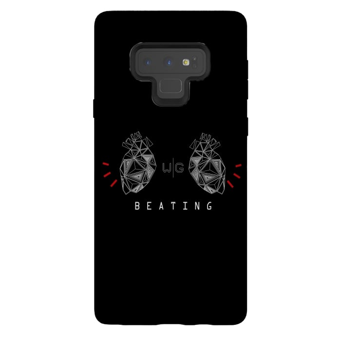 Galaxy Note 9 StrongFit Hearts Black Capicúa by W-Geometrics