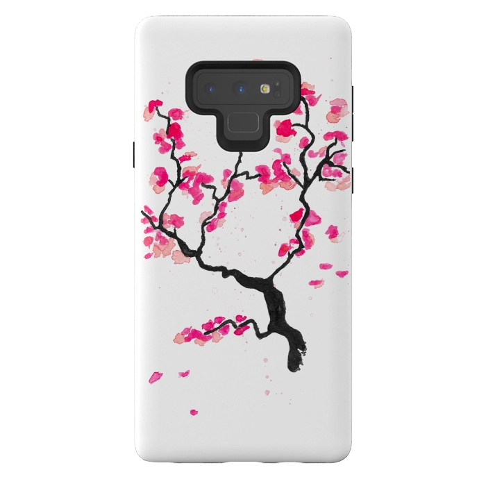 Galaxy Note 9 StrongFit Cherry Blossoms by Amaya Brydon