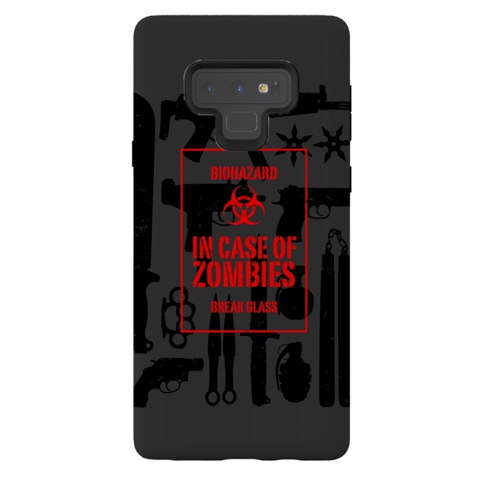 Galaxy Note 9 StrongFit In case of zombies break glass by Mitxel Gonzalez