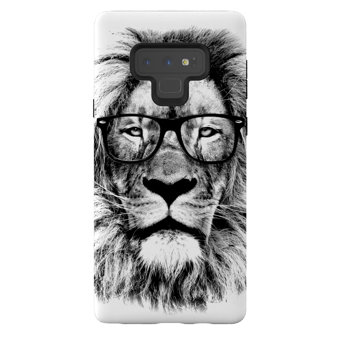 Galaxy Note 9 StrongFit The King Lion of The Library by Mitxel Gonzalez