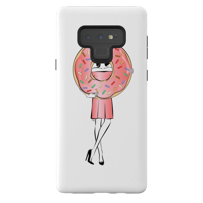 Galaxy Note 9 StrongFit Donut Girl by Martina