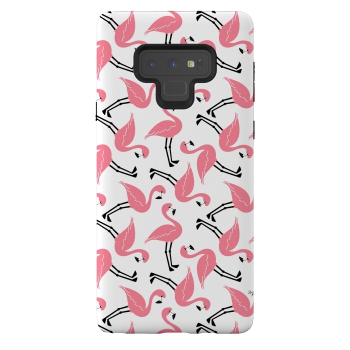 Galaxy Note 9 StrongFit Flamingos by Martina